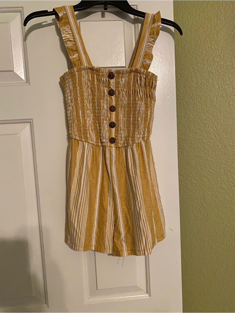 Derek Heart Mustard Yellow and White Striped Sundress